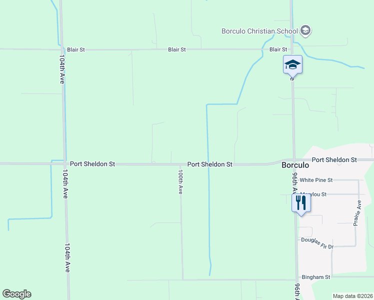 map of restaurants, bars, coffee shops, grocery stores, and more near 6456 Kaela Court in Zeeland