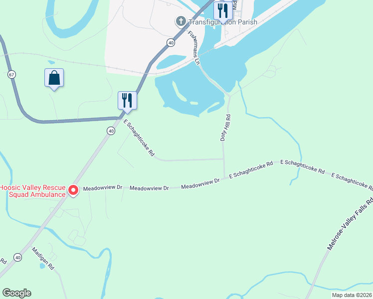 map of restaurants, bars, coffee shops, grocery stores, and more near 200 East Schaghticoke Road in Schaghticoke