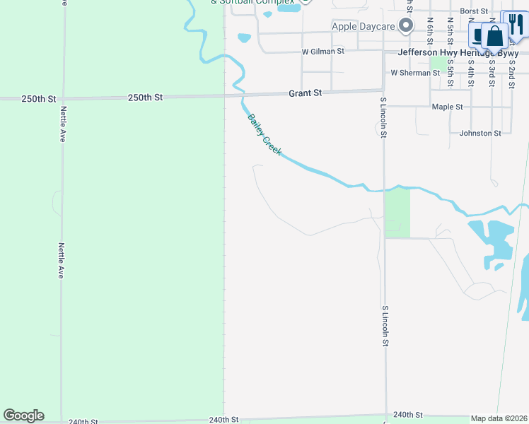 map of restaurants, bars, coffee shops, grocery stores, and more near 426A Brickyard Road in Sheffield