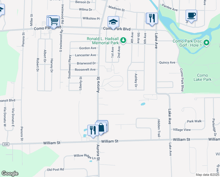 map of restaurants, bars, coffee shops, grocery stores, and more near 32 Kelly Court in Lancaster