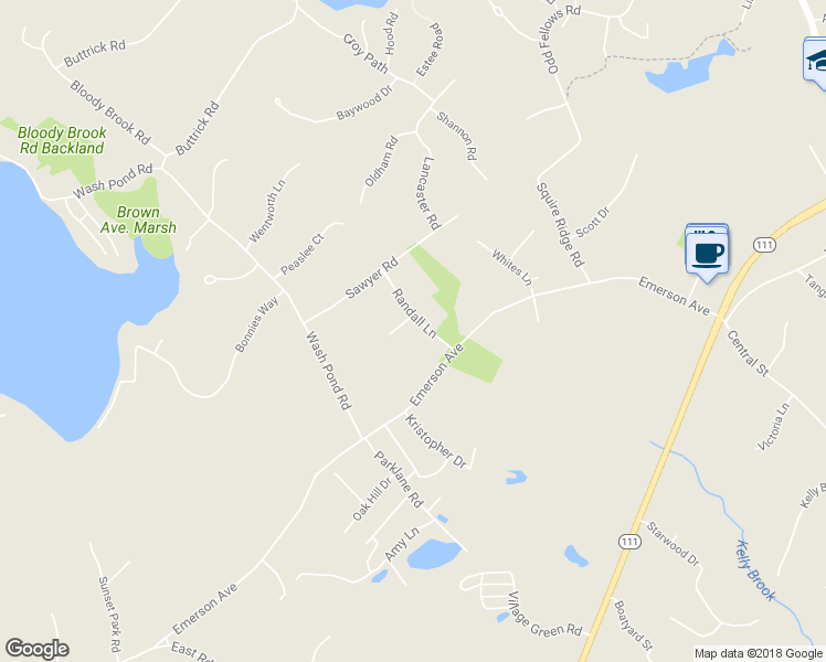 map of restaurants, bars, coffee shops, grocery stores, and more near 6 Randall Lane in Hampstead