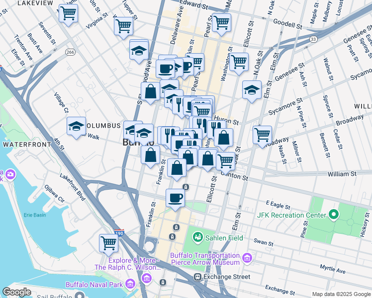 map of restaurants, bars, coffee shops, grocery stores, and more near in Ridgeway