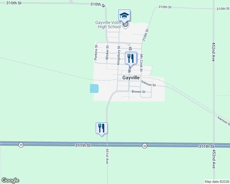 map of restaurants, bars, coffee shops, grocery stores, and more near 801-813 Kingsbury Street in Gayville