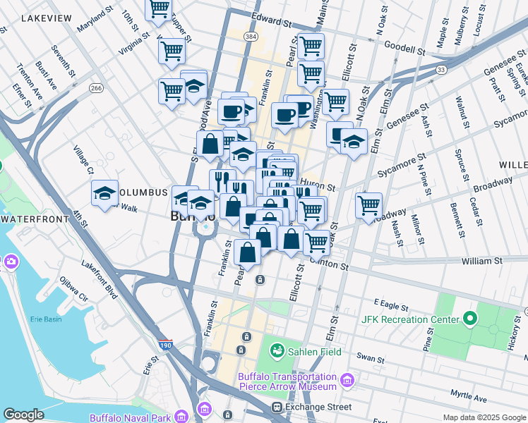 map of restaurants, bars, coffee shops, grocery stores, and more near in Ridgeway