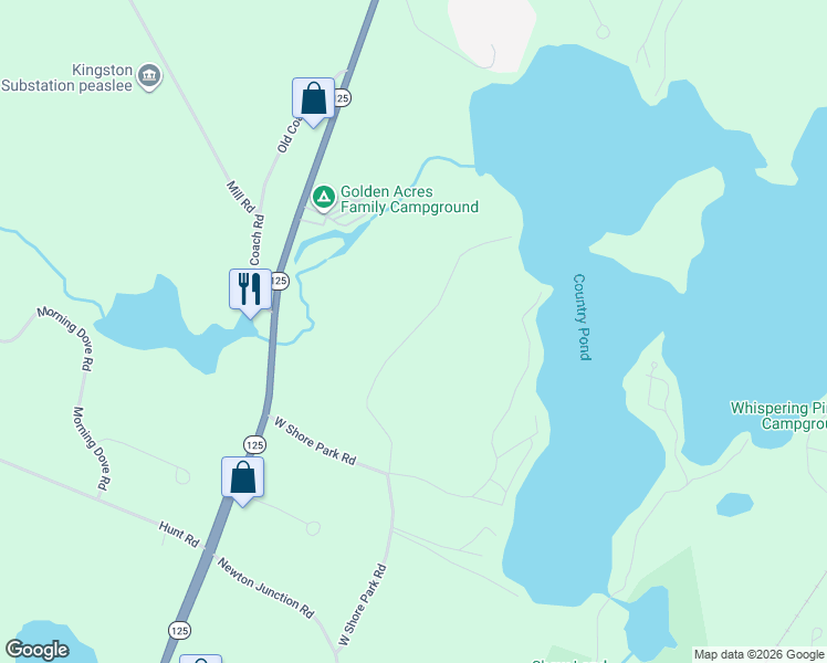 map of restaurants, bars, coffee shops, grocery stores, and more near Lone Tree Road in Kingston