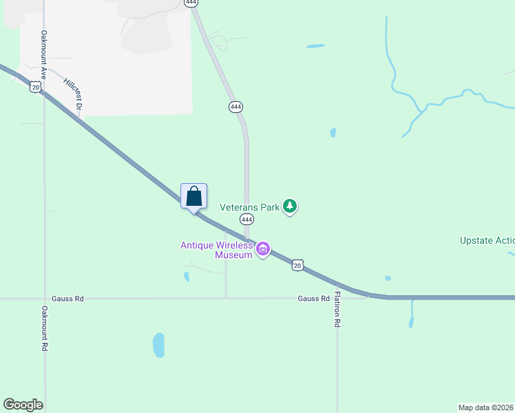 map of restaurants, bars, coffee shops, grocery stores, and more near 2875 New York 444 in Bloomfield