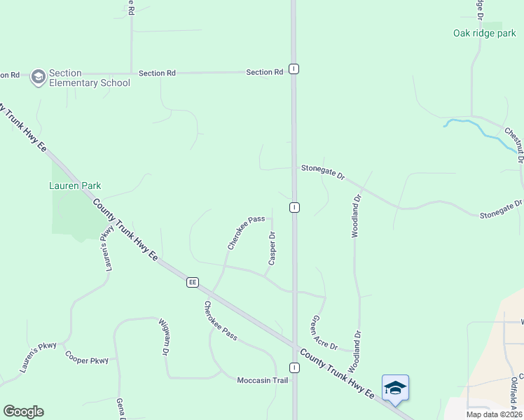 map of restaurants, bars, coffee shops, grocery stores, and more near W311S8635 Cherokee Pass in Mukwonago