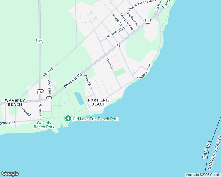 map of restaurants, bars, coffee shops, grocery stores, and more near in Fort Erie