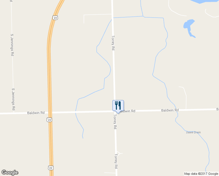 map of restaurants, bars, coffee shops, grocery stores, and more near 9444 Torrey Road in Grand Blanc
