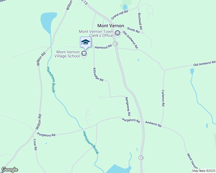 map of restaurants, bars, coffee shops, grocery stores, and more near 18 Kittredge Road in Mont Vernon