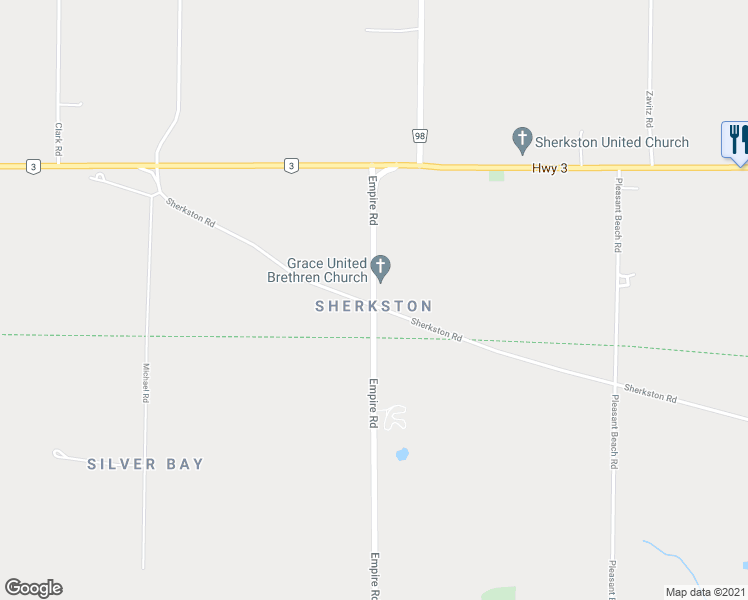 map of restaurants, bars, coffee shops, grocery stores, and more near 935 Empire Road in Port Colborne