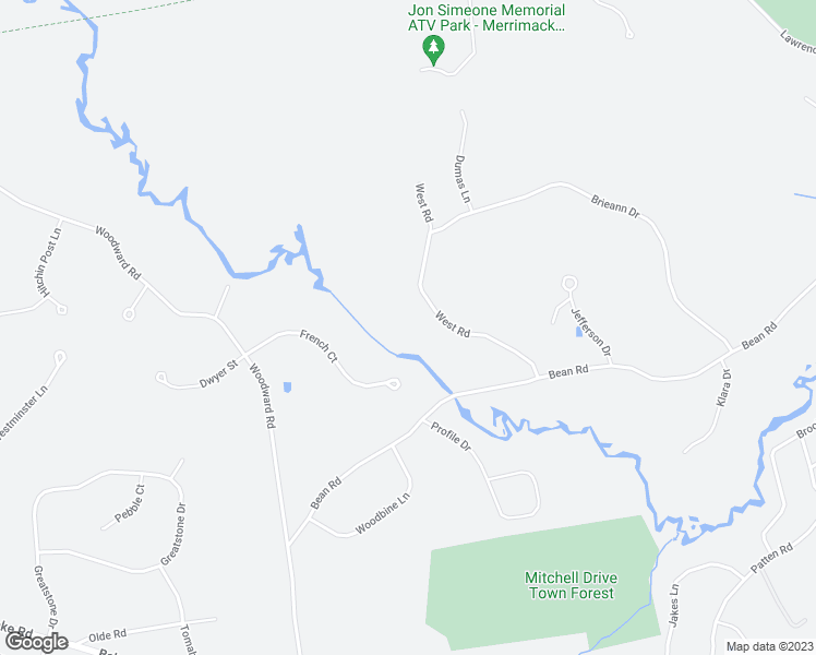 map of restaurants, bars, coffee shops, grocery stores, and more near 14 West Road in Merrimack