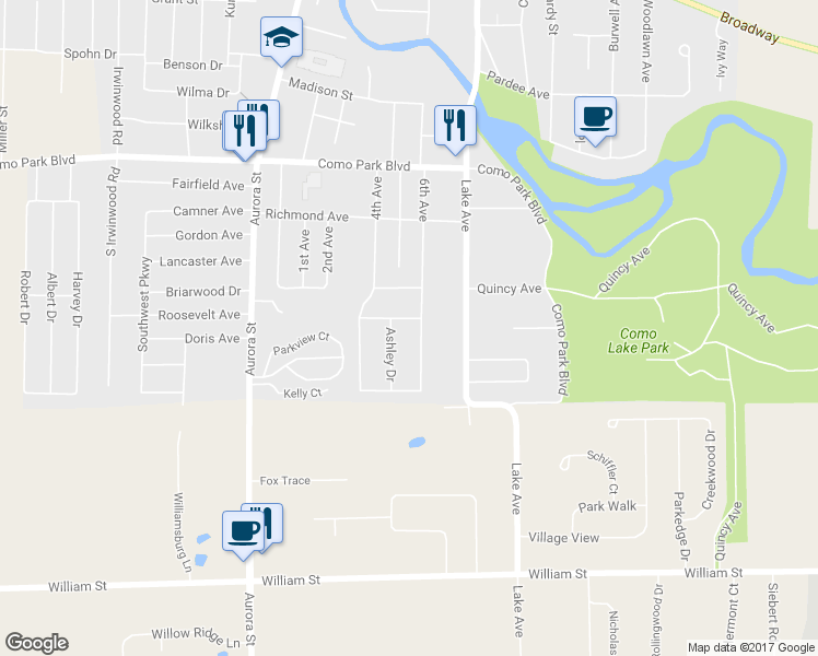map of restaurants, bars, coffee shops, grocery stores, and more near 33 Parkside Dr in Lancaster