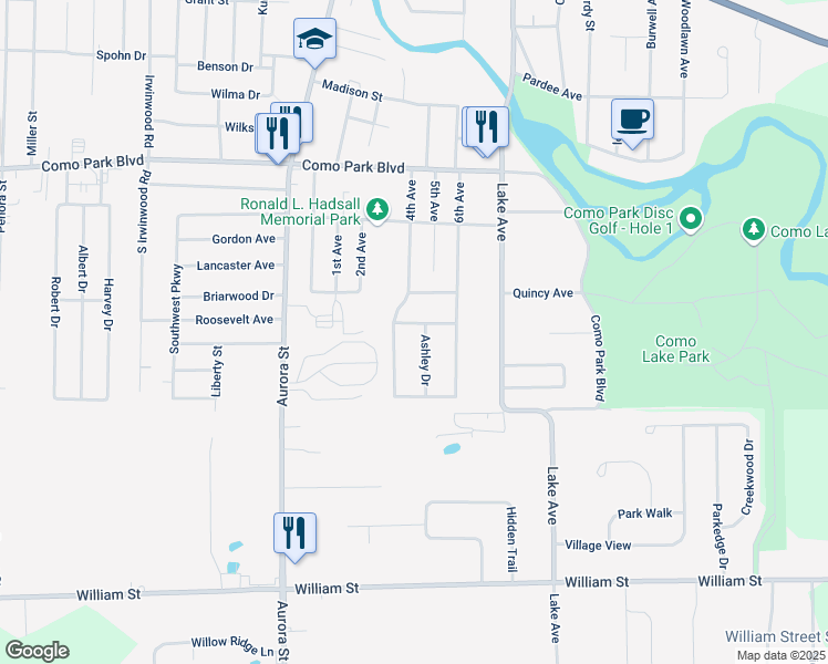 map of restaurants, bars, coffee shops, grocery stores, and more near 118 4th Avenue in Lancaster