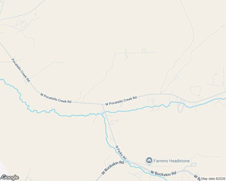 map of restaurants, bars, coffee shops, grocery stores, and more near 8924 West Pocatello Creek Road in Pocatello