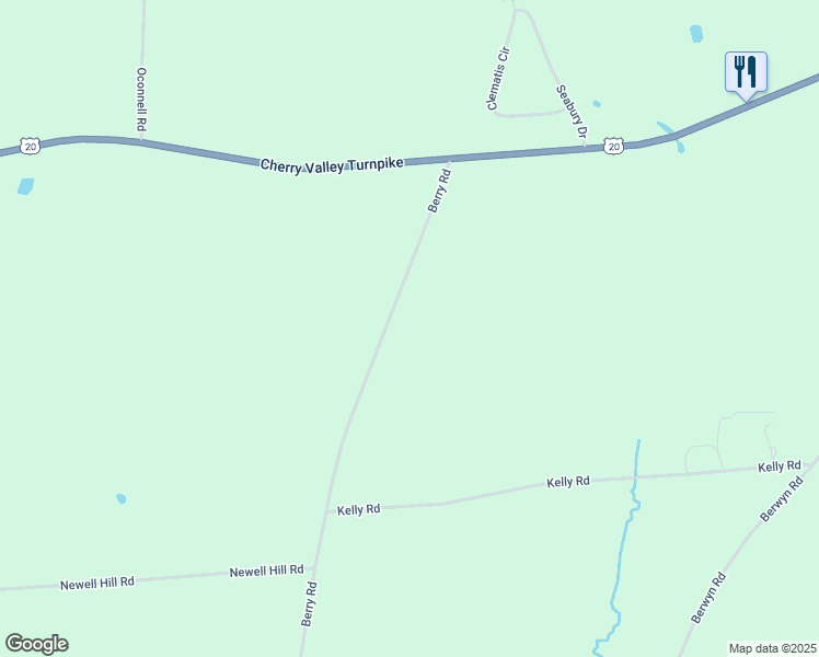 map of restaurants, bars, coffee shops, grocery stores, and more near 2434 Berry Road in LaFayette
