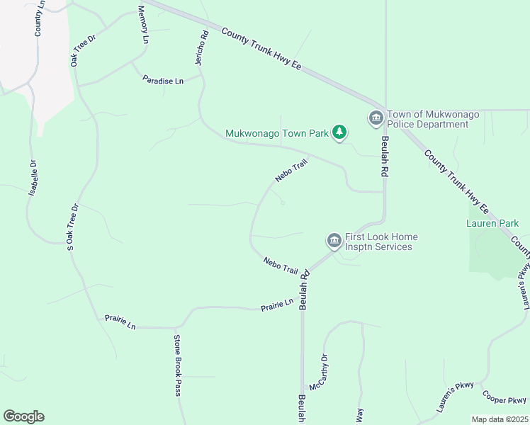 map of restaurants, bars, coffee shops, grocery stores, and more near S85W32351 Roberts Court in Mukwonago
