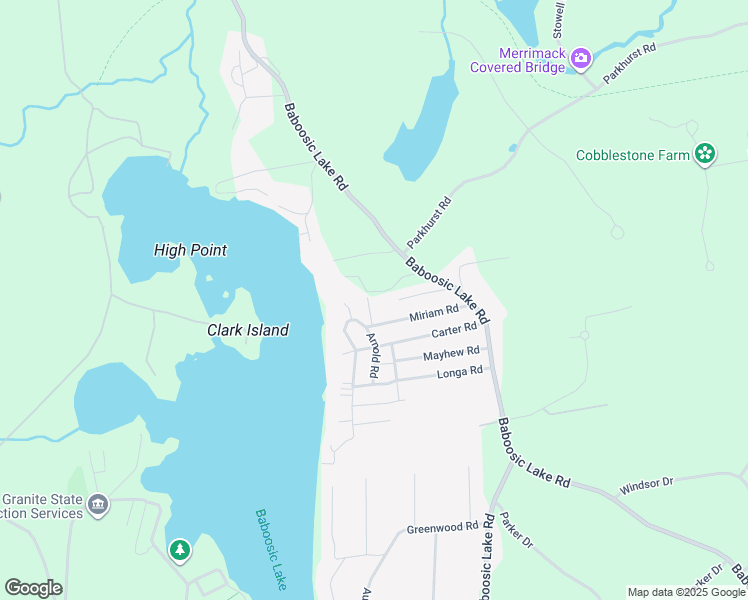 map of restaurants, bars, coffee shops, grocery stores, and more near 5 Baxter Lane in Merrimack