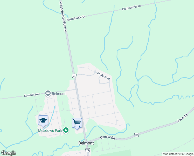 map of restaurants, bars, coffee shops, grocery stores, and more near 45 Brenmar Crescent in Central Elgin