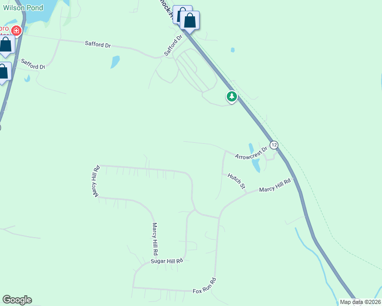 map of restaurants, bars, coffee shops, grocery stores, and more near 70 Arrowcrest Drive in Swanzey