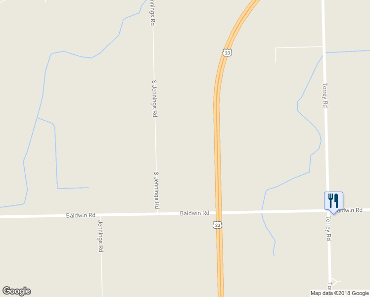 map of restaurants, bars, coffee shops, grocery stores, and more near 9395 South Jennings Road in Grand Blanc