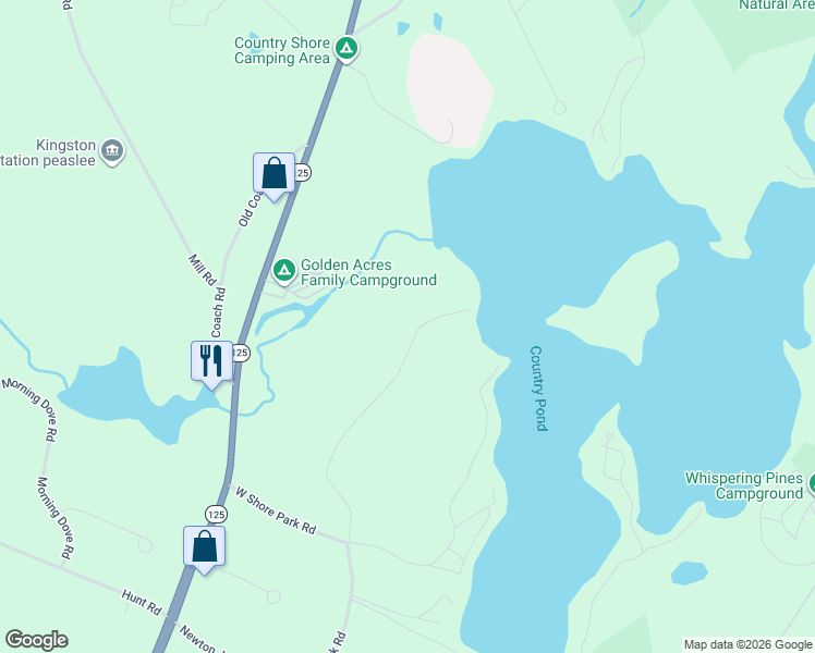 map of restaurants, bars, coffee shops, grocery stores, and more near Lone Tree Road in Kingston