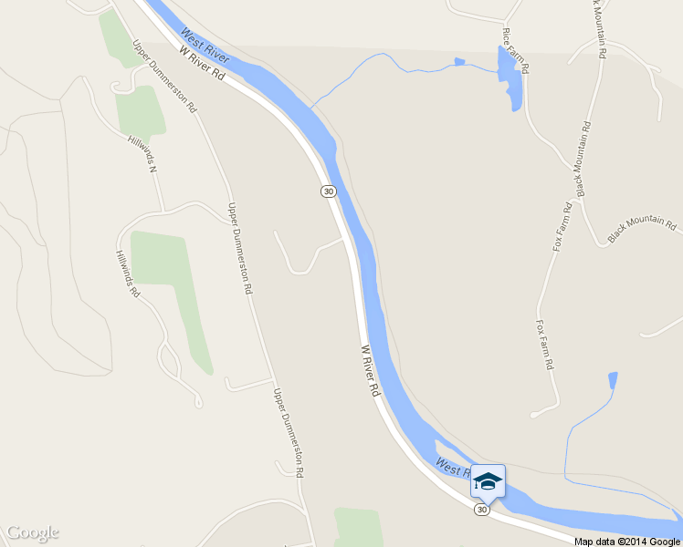 map of restaurants, bars, coffee shops, grocery stores, and more near 1062 West River Road in Brattleboro