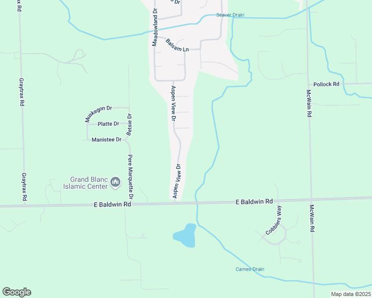 map of restaurants, bars, coffee shops, grocery stores, and more near 9398 Aspen View Drive in Grand Blanc