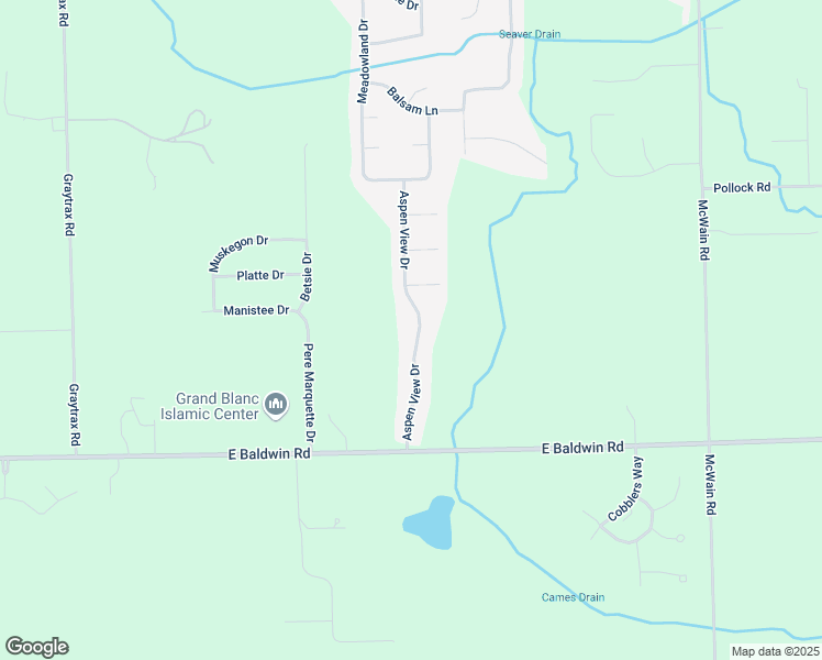 map of restaurants, bars, coffee shops, grocery stores, and more near 9398 Aspen View Drive in Grand Blanc