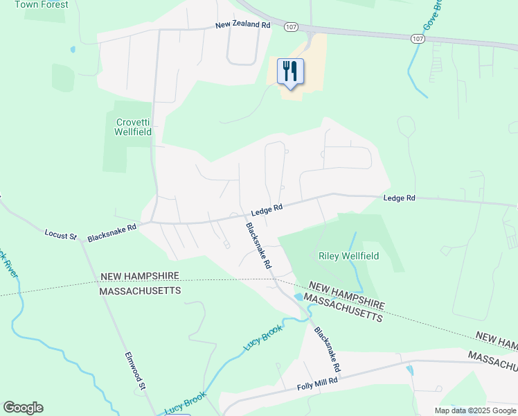 map of restaurants, bars, coffee shops, grocery stores, and more near 105 Blacksnake Road in Seabrook