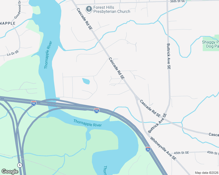 map of restaurants, bars, coffee shops, grocery stores, and more near 7625 Cahoon Drive Southeast in Grand Rapids