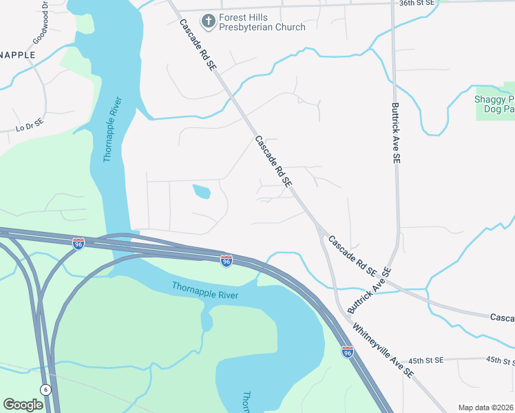 map of restaurants, bars, coffee shops, grocery stores, and more near 7625 Cahoon Drive Southeast in Grand Rapids