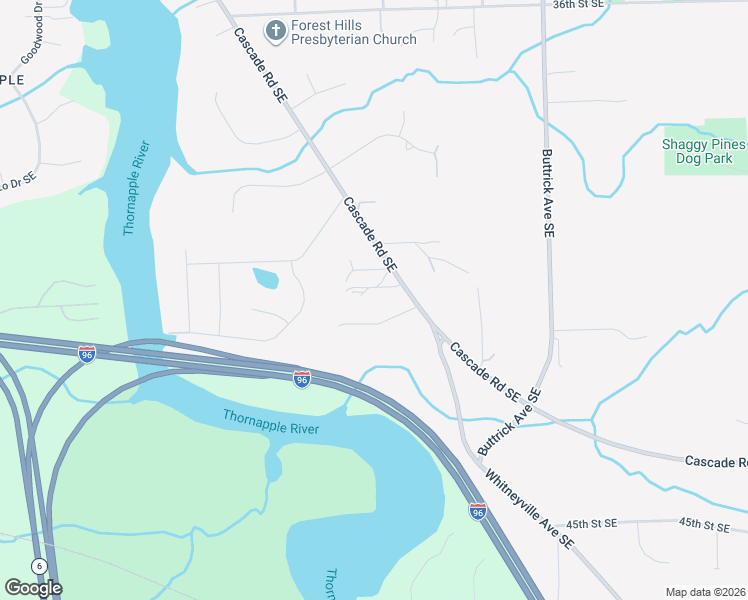 map of restaurants, bars, coffee shops, grocery stores, and more near 7695 Cahoon Drive Southeast in Grand Rapids