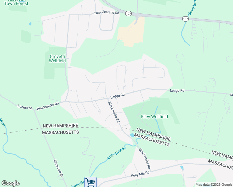 map of restaurants, bars, coffee shops, grocery stores, and more near 22 Ledge Road in Seabrook
