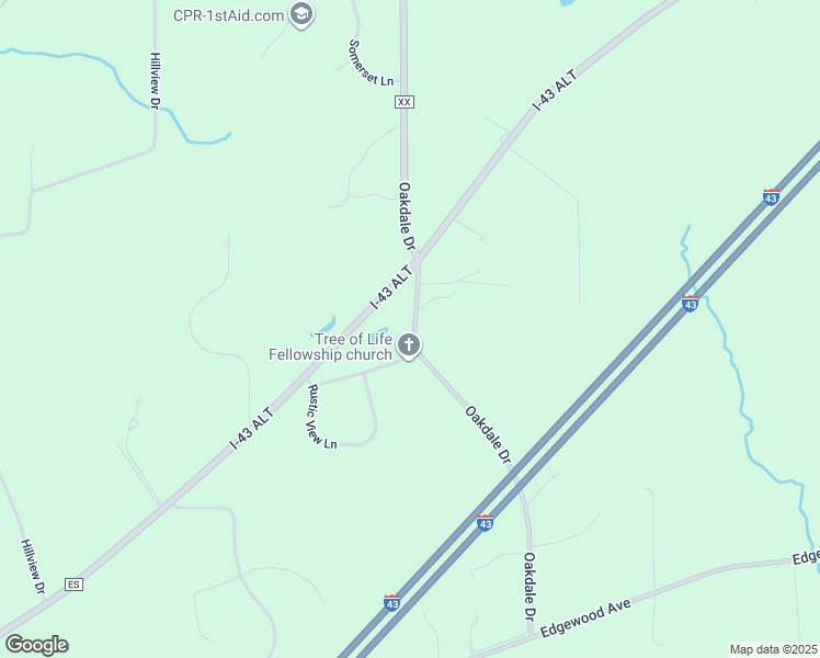 map of restaurants, bars, coffee shops, grocery stores, and more near W265S8435 Oakdale Drive in Mukwonago