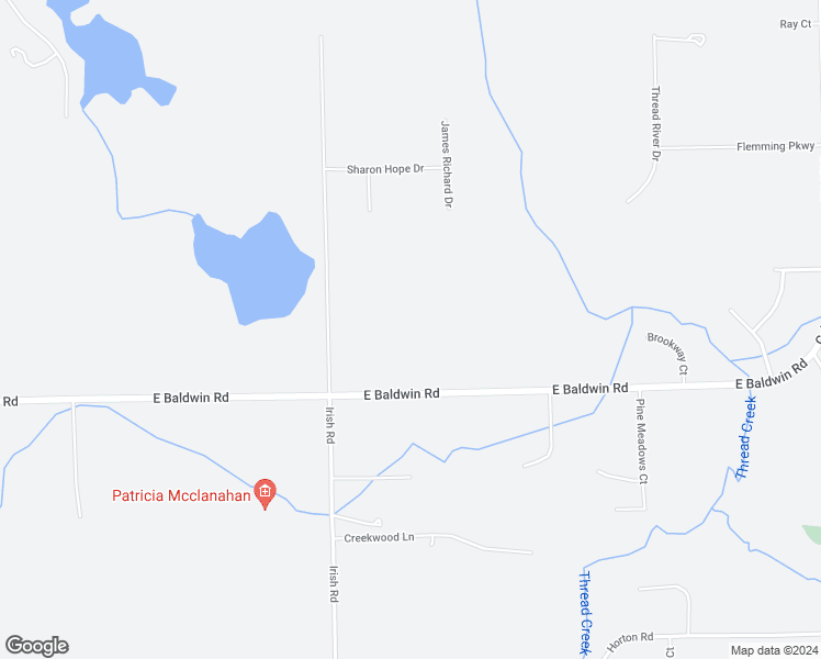 map of restaurants, bars, coffee shops, grocery stores, and more near 8103 East Baldwin Road in Goodrich