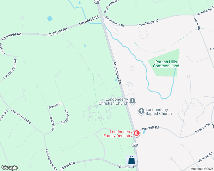 map of restaurants, bars, coffee shops, grocery stores, and more near 12 Schoolhouse Road in Londonderry