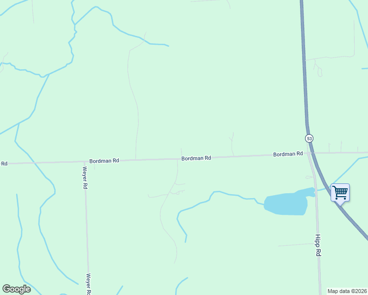 map of restaurants, bars, coffee shops, grocery stores, and more near 7225 Bordman Road in Almont