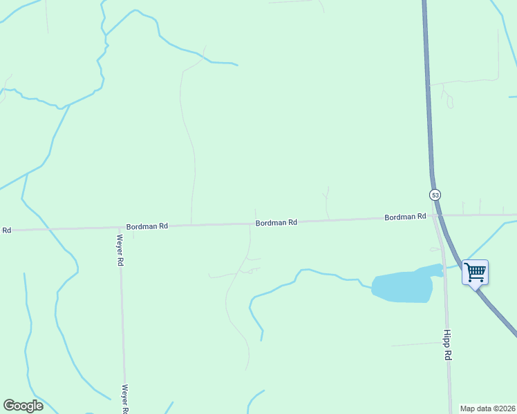 map of restaurants, bars, coffee shops, grocery stores, and more near 7225 Bordman Road in Almont