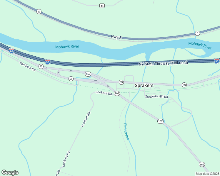 map of restaurants, bars, coffee shops, grocery stores, and more near New York 162 in Sprakers