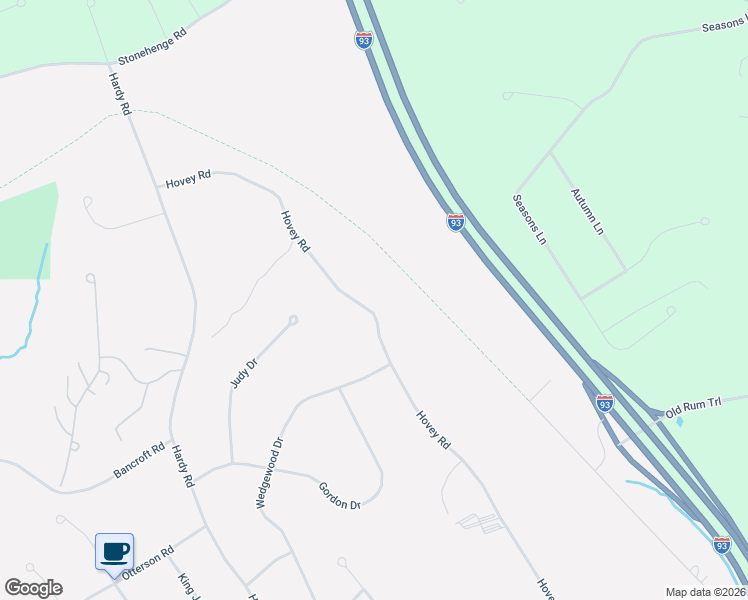 map of restaurants, bars, coffee shops, grocery stores, and more near 84 Hovey Road in Londonderry