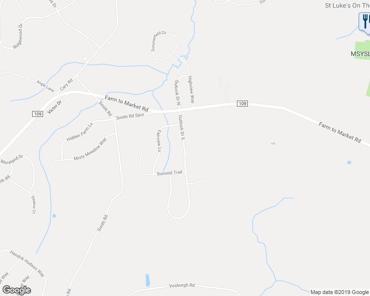 map of restaurants, bars, coffee shops, grocery stores, and more near 15 Outlook Drive South in Mechanicville
