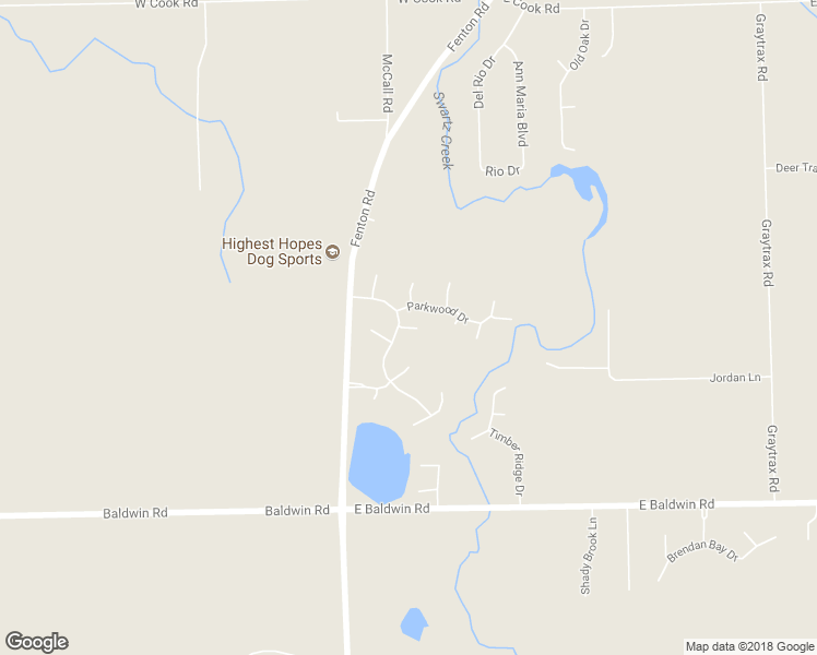 map of restaurants, bars, coffee shops, grocery stores, and more near 1154 Parkside Circle in Grand Blanc