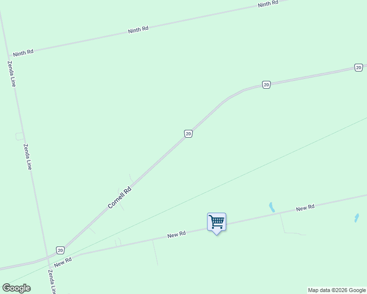 map of restaurants, bars, coffee shops, grocery stores, and more near 10427 Cornell Road in Tillsonburg