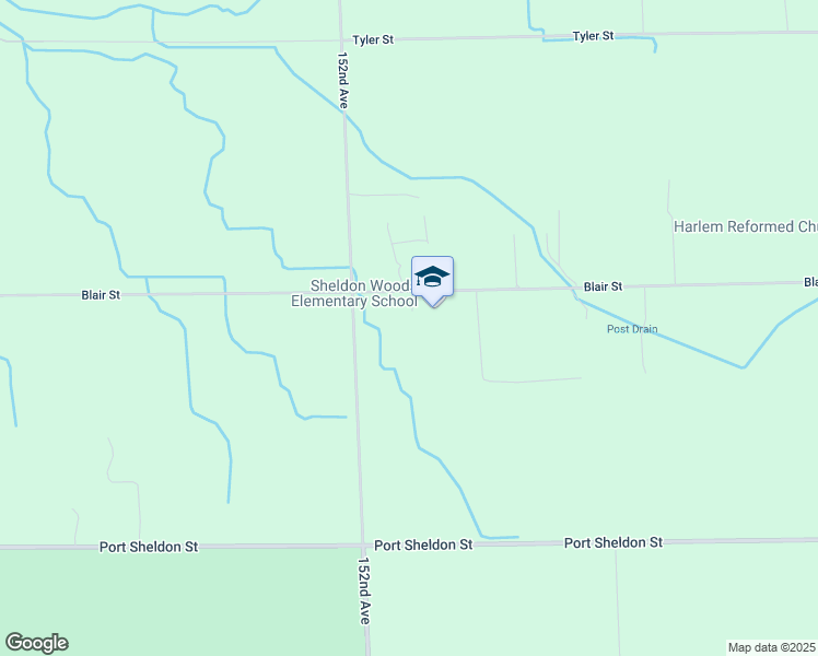 map of restaurants, bars, coffee shops, grocery stores, and more near 15050 Blair Street in West Olive