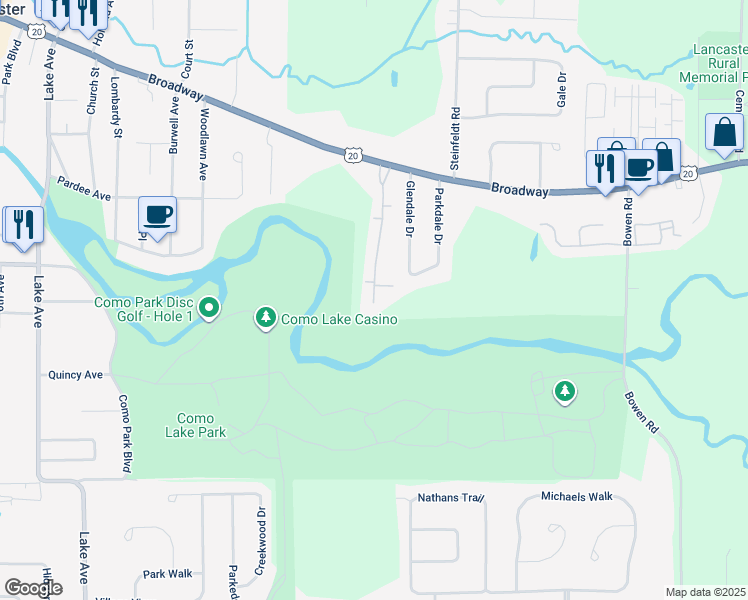map of restaurants, bars, coffee shops, grocery stores, and more near 143 Olde Stone Lane in Lancaster