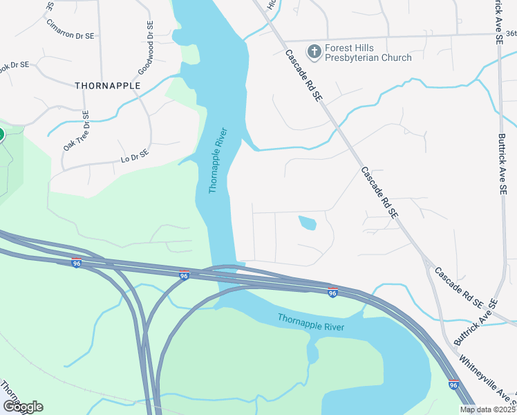 map of restaurants, bars, coffee shops, grocery stores, and more near 7383 Buccaneer Drive Southeast in Grand Rapids