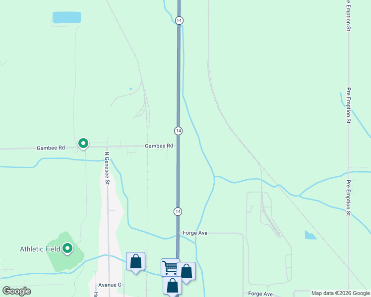 map of restaurants, bars, coffee shops, grocery stores, and more near 2931 New York 14 in Geneva