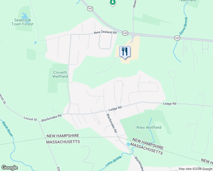 map of restaurants, bars, coffee shops, grocery stores, and more near 26 Deer Crossing in Seabrook