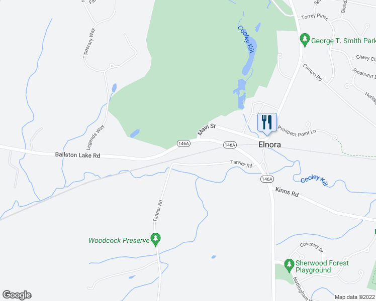 map of restaurants, bars, coffee shops, grocery stores, and more near 780 Highway 146A in Saratoga County